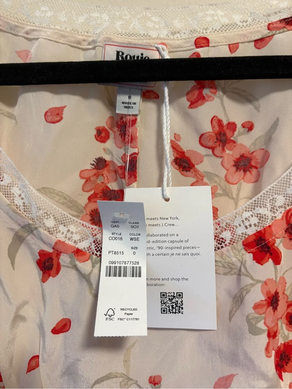 Rouje X J.Crew Poet top in vintage floral